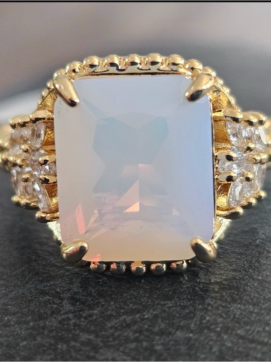 Bomb Party Jewelry - Bomb Party Gold and Moonstone GOT Game of Thrones Ring Size 7